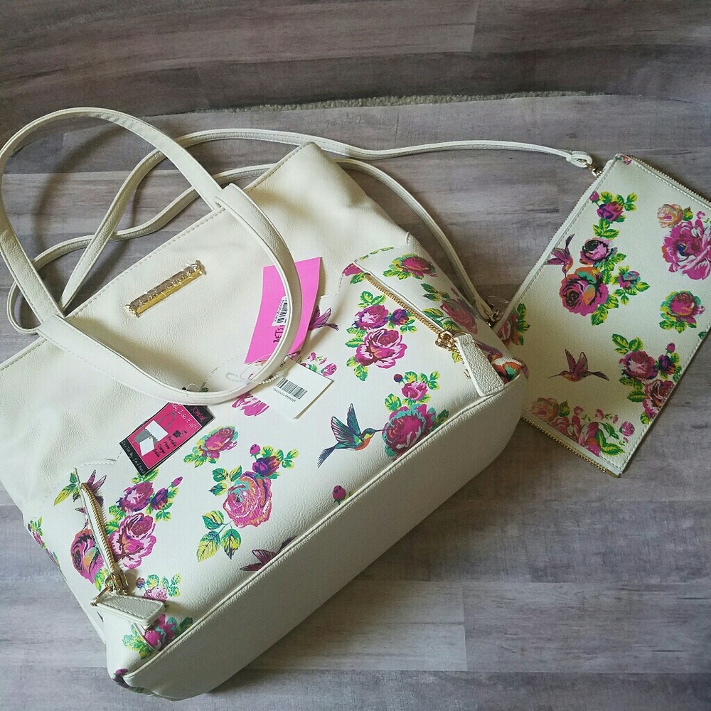 NWT Betsey Johnson Bird Tote with Crossbody